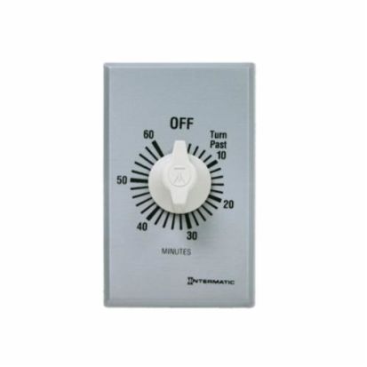 Intermatic® FF460M Auto Off Commercial Mechanical Spring Wound Timer, 60 min Setting, 125/257 VAC, 1 hp, 2 hp, 2NO DPST Contact, 2 Poles