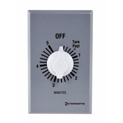 Intermatic® FF5M Auto Off Commercial Mechanical Spring Wound Timer, 5 min Setting, 125/257 VAC, 1 hp, 2 hp, 1NO SPST Contact, 1 Pole