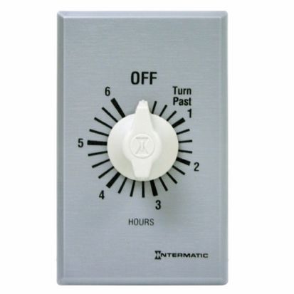 Intermatic® FF6H Auto Off Commercial Mechanical Spring Wound Timer, 6 hr Setting, 125/257 VAC, 1 hp, 2 hp, 1NO SPST Contact, 1 Pole