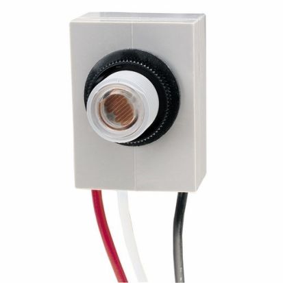 Intermatic® K4035 K400 Button Thermal Photo Cell, 480 VAC, 15 A, 7200 W Tungsten, 4000 VA Ballast, Button Fixed Mount, Polycarbonate