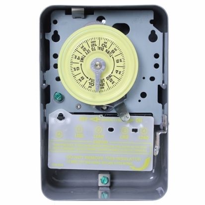 Intermatic® T103 T100 Electro Mechanical Mechanical Timer Switch, 24 hr Setting, 125 VAC, 5 hp, 2NO DPST Contact, 2 Poles