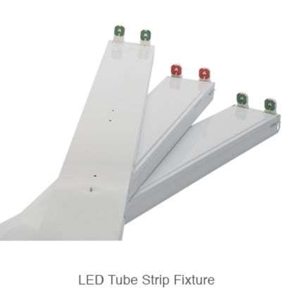 Keystone Technologies Keylite 4-Lamp, 8 Foot, LED Tube Ready Strip Fixture, PreWired for DirectDrive LED Tubes,  (Lamps Sold Separately)