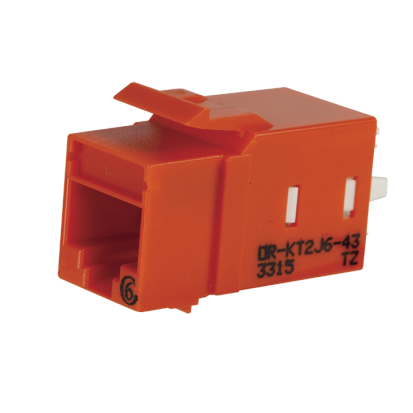 Legrand Ortronics® OR-KT2J6-43 KEYSTONE CAT6 JACK ORANGE KT2J 8 POS T568A/B