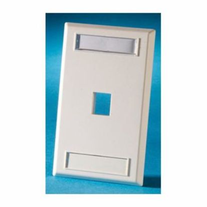 Legrand Ortronics® OR-KSFP1 TechChoice Modular Jack Faceplate, 1 Gang, 1 Port, Snap-In Mount, Plastic
