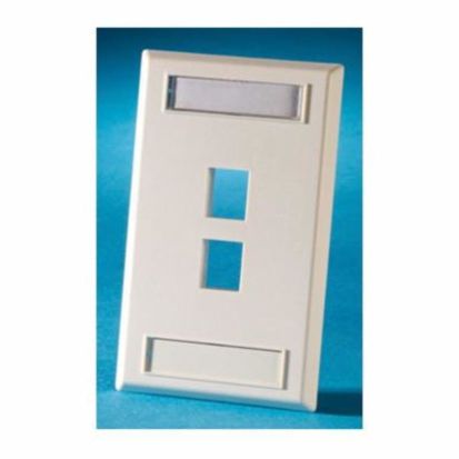 Legrand Ortronics® OR-KSFP2 TechChoice Modular Jack Faceplate, 1 Gang, 2 Ports, Snap-In Mount, Plastic