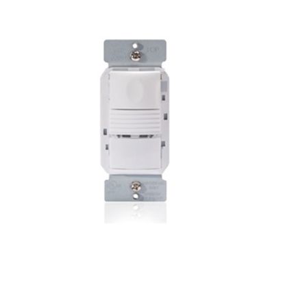 Legrand WattStopper® PW-301-W Commercial Dual Relay Wall Switch Occupancy Sensor, 120/277 VAC, Passive Infrared Sensor, 1050 sq-ft Coverage, 180 deg Viewing, Surface Mount