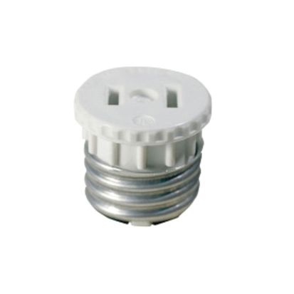 Leviton® 125 2-Pole 2-Wire Lampholder Outlet Adapter, 660 W, 125 VAC, 15 A