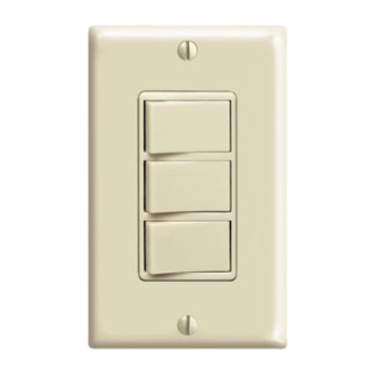 Decora® 1755-T Impact-Resistant Combination Switch With Screw Terminal and Push in Wiring, 15/20 A at 120 VAC, 1 Pole
