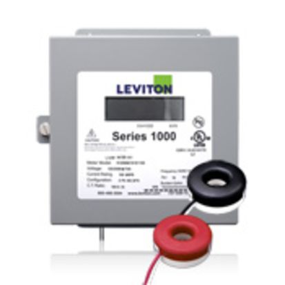 Leviton® VerifEye™ 1K240-1SW 1000 1-Phase 3-Wire Surface Mount Meter Kit, 120/208 VAC, 100 A, LCD Display, Isolated Pulse Output Communication