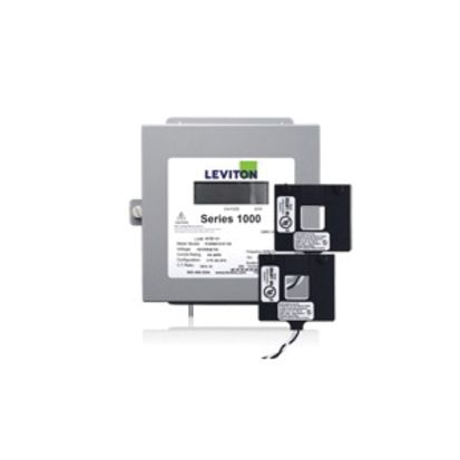 Leviton® VerifEye™ 1K240-2W 1000 1-Phase 3-Wire Surface Mount Meter Kit, 120/208 VAC, 200 A, LCD Display, Isolated Pulse Output Communication