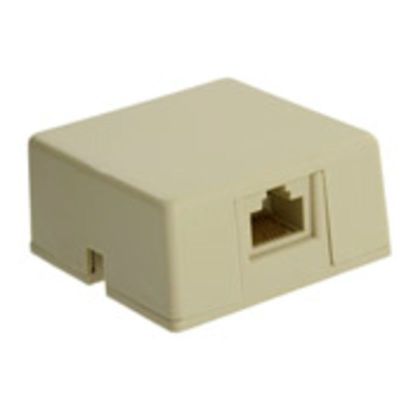 Leviton® 40278-SBI Fire Retardant Type 625A2 Modular Telephone Jack With Shorting Bar, 8P8C Module, For Use With Telephone, Surface Mount, Plastic