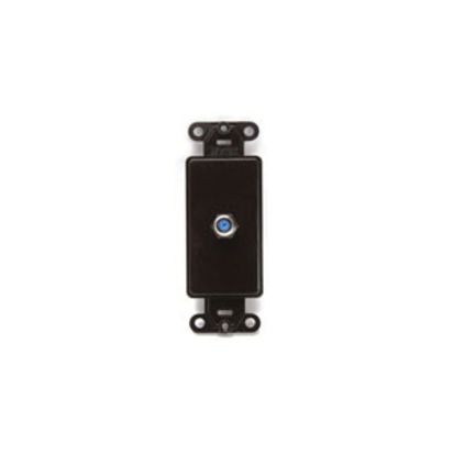 Leviton Decora® 40681-B Wallplate Insert, Female Connector, 1 Port, Flush/Snap-In Mount, Brown