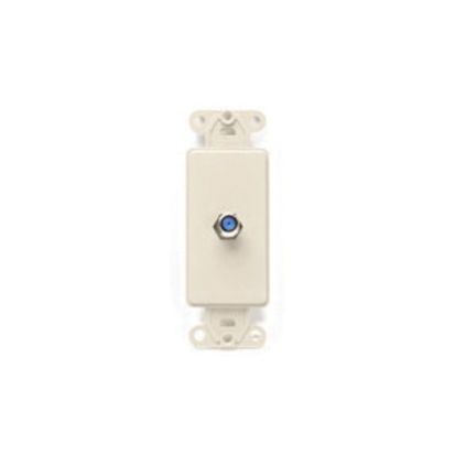 Leviton Decora® 40681-T Wallplate Insert, Female Connector, 1 Port, Flush Mount, Light Almond