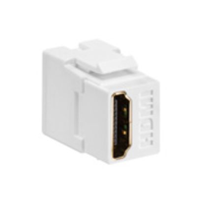 Leviton® QuickPort® 40834-T Feed Through HDMI Connector, Snap-In/Female to Female Connector