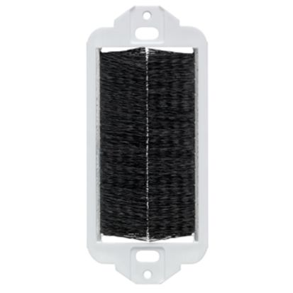 Leviton® Decora® 41075-DBE Brush Pass-Through Insert, 1 Gangs, Black