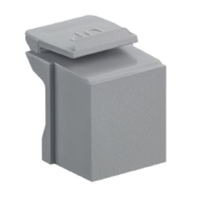 Leviton® QuickPort® 41084-BG Blank Insert, Threaded Mount, 4 Ports, Plastic, Gray