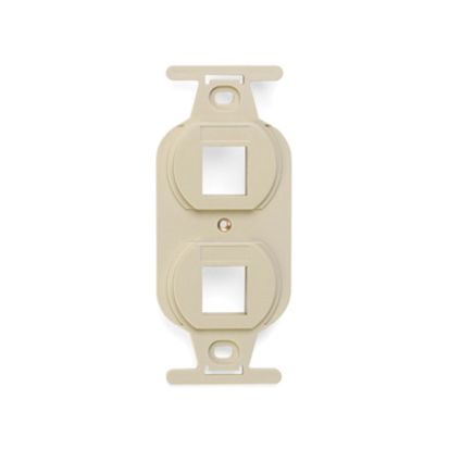 Leviton® QuickPort® 41087-2IP Type 106 Multimedia Insert, 2 Ports, Flush Mount, Ivory