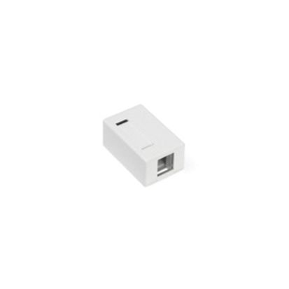 Leviton® QuickPort® 41089-1WP 1-Port Outlet Box, Snap-In Module, For Use With Individual QuickPort® Snap-In Connector Module, Surface Mount, Plastic