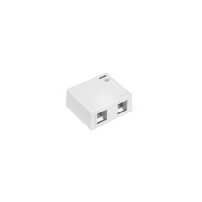 Leviton® QuickPort® 41089-2WP 2-Port Outlet Box, Snap-In Module, For Use With Individual QuickPort® Snap-In Connector Module, Surface Mount, Plastic