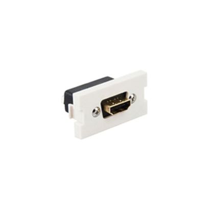 Leviton® QuickPort® 41290-HDW MOS Connector Module, HDMI Connector, 1 Port, Feed Through Termination, Flush Mount, White