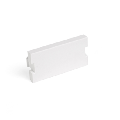 Leviton® QuickPort® 41291-1BW MOS Insert, Snap-On Mount, Blank Module