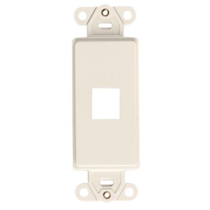 Leviton® Decora® QuickPort® 41641-T Multimedia Insert, 1 Port, Flush Mount, Light Almond