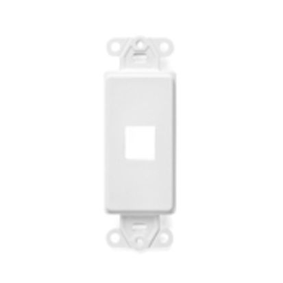Leviton® Decora® QuickPort® 41641-W Multimedia Insert, 1 Port, Flush Mount, White