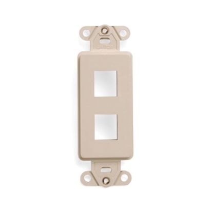 Leviton® Decora® QuickPort® 41642-I Multimedia Insert, 2 Ports, Flush Mount, Ivory