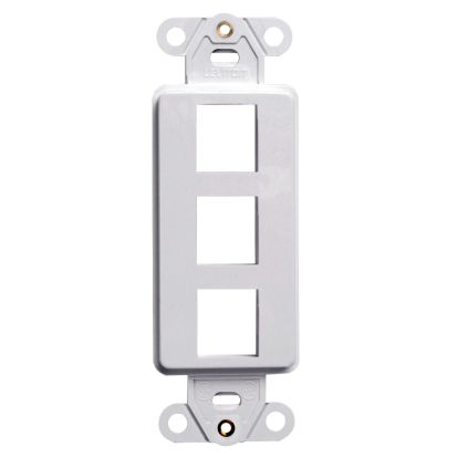 Leviton® Decora® QuickPort® 41643-GY Multimedia insert, 3 Ports, Flush Mount, Gray