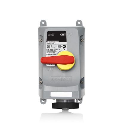 Leviton 430MF5WLEV Fused Watertight Pin and Sleeve Mechanical Interlock, 600 VAC, 30 A, 3 Poles, 4 Wires