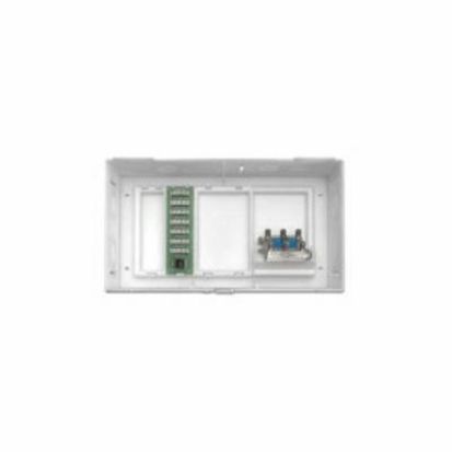 Leviton® Structured Media® 47604-F6S Compact MDU Kit, (3) Telephone Expansion Boards/(1) Passive Video Splitter Enclosure, Flush Mount, ABS