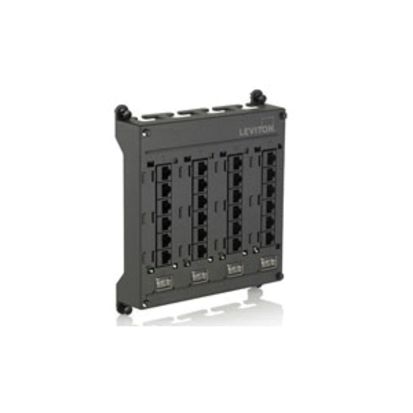 Leviton® 476TM-524 Twist Mount Patch Panel, 24 Ports, CAT 5e, Steel