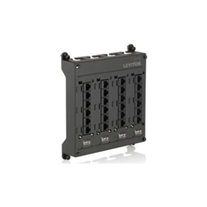 Leviton® 476TM-624 Twist Mount Patch Panel, 24 Ports, CAT 6, Steel