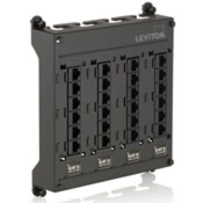 Leviton 476TM-624 Twist Mount Patch Panel, 24 Ports, CAT 6, Steel
