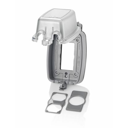 Leviton® 5980-UCL Extra Duty While-In-Use Cover, 3.63 In L X 6.69 In W X 3.08 In D, Weatherproof Cover, Polycarbonate
