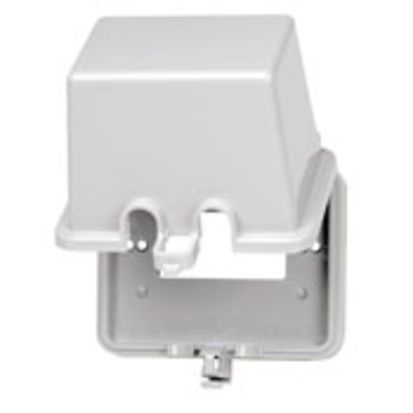 Leviton® Decora® 5997-DGY Extra Deep While-In-Use Cover, 5.46 in L x 5.43 in W x 3-3/4 in D, Rainproof Cover, Thermoplastic