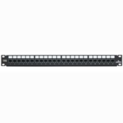 Leviton® eXtreme® 69270-U24 1-RU Flat Patch Panel With eXtreme® Cat 6 Connector, 24 Ports, CAT 6, 26 to 22 AWG Terminal, Plastic/Steel