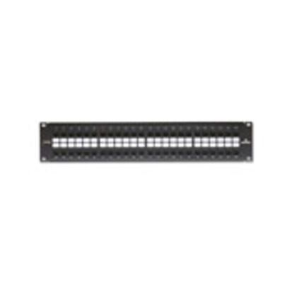 Leviton® eXtreme® 69270-U48 2-RU Flat Patch Panel With eXtreme® Cat 6 Connector, 48 Ports, CAT 6, 26 to 22 AWG Terminal, Plastic/Steel