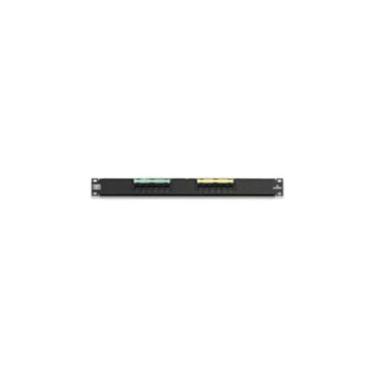 Leviton® GigaMax® 5G596-U12 1-RU Flat Patch Panel, 12 Ports, CAT 5e, 26 to 22 AWG Terminal, Plastic/Steel