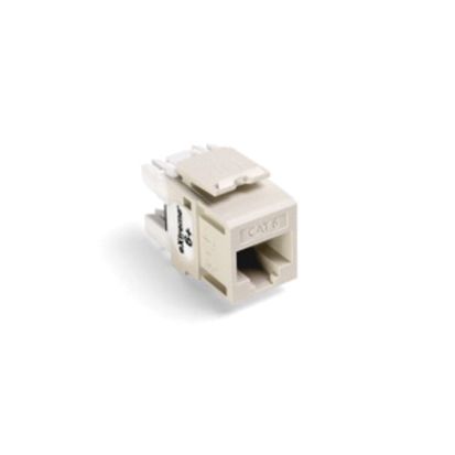 Leviton® eXtreme® QuickPort® 61110-RT6 8-Conductor 8-Position Channel/Component Rated UTP Connector, Cat 6+ Module, Panel/Surface Mount, 1 Port, Plastic, Light Almond