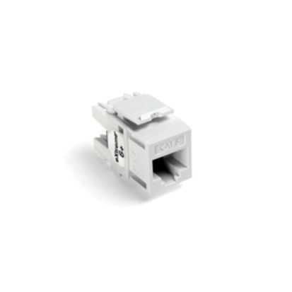 Leviton® eXtreme® QuickPort® 61110-RW6 8-Conductor 8-Position Channel/Component Rated UTP Connector, Cat 6+ Module, Panel/Surface Mount, 1 Port, Plastic, White