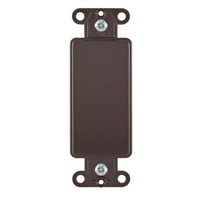 Leviton® Decora® 80414 Blank Multimedia Insert With Ears, Plastic, Brown