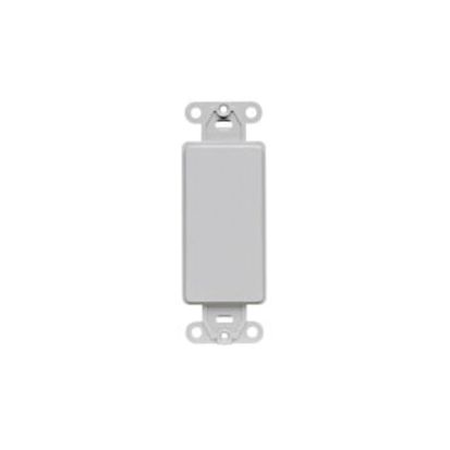 Leviton® Decora® QuickPort® 80414-GY Blank Multimedia Insert With Ears, Plastic, Gray