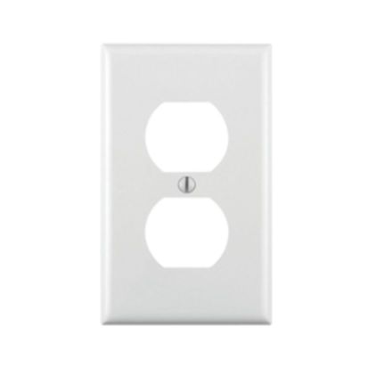 Leviton® 80703-W Standard Size Traditional Wallplate, 1 Gang, 4-1/2 in H x 2-3/4 in W, Thermoplastic, White