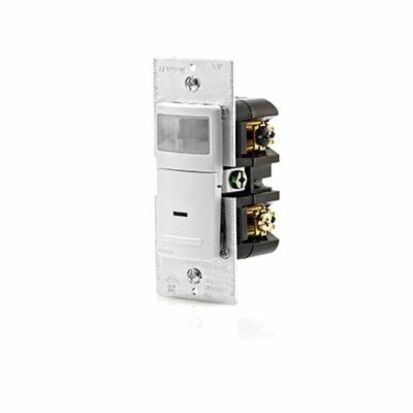 Leviton® Decora® IPV02-1LT 1-Pole Relay Vacancy Sensor, 120 VAC, PIR Sensor, 900 sq-ft Coverage, 180 deg Viewing, Wall Mount