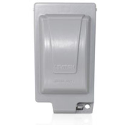 Leviton® Decora® IUM1V-GY Extra Duty While-In-Use Cover, 6.83 in L x 3.86 in W x 3.3 in D, Weatherproof Cover, Aluminum