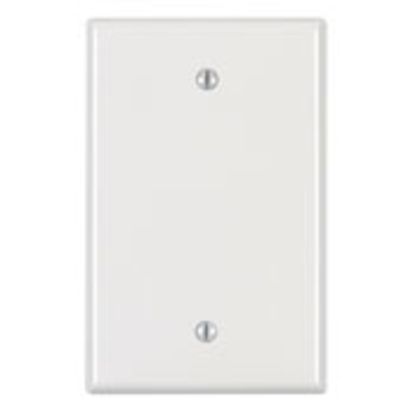 Leviton® PJ13-W Midway Size Blank Wallplate, 1 Gang, 4-7/8 In H X 3-1/8 In W, Thermoplastic Nylon, White