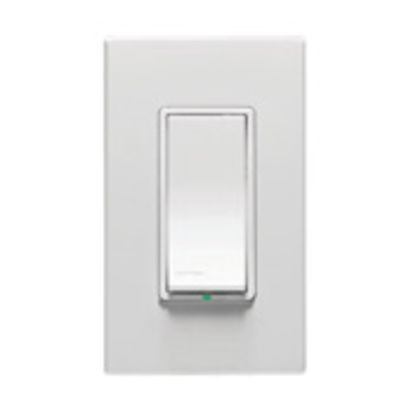 Leviton® Vizia RF +® VP0SR-1LZ 3-Way Electronic Matching Remote Switch With LED Locator, 120 VAC, 1 Poles, Soft On/Fade Off Operation, Ivory/Light Almond/White