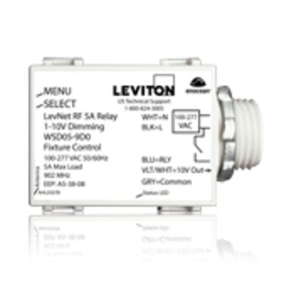 Leviton® LevNet RF™ WSD05-9D0 Wireless Dimming Fixture Controller, 120/277 VAC, 5 A, 1 Pole