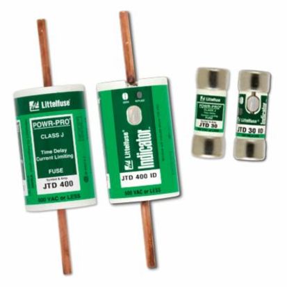 Littelfuse® POWR-GARD® JTD040 Current Limiting Time Delay Fuse, 40 A, 600 VAC/300 VDC, 200/20 kA, Class J, Cartridge Body